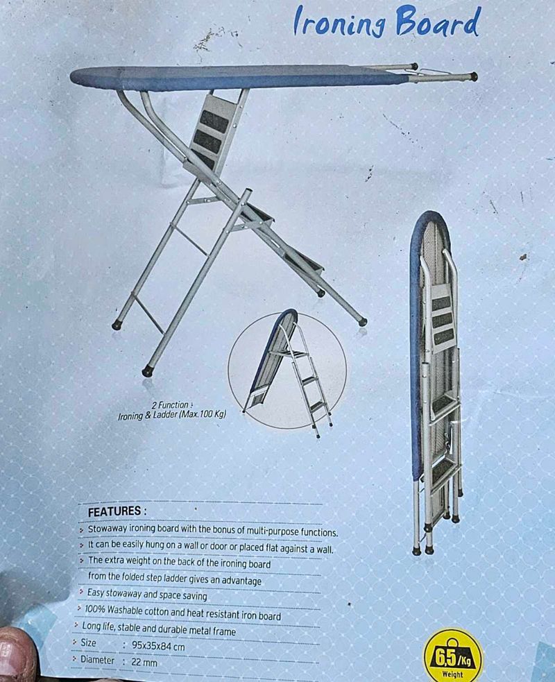 Ladder Cum Ironing Board 2 In 1 - 3 Step