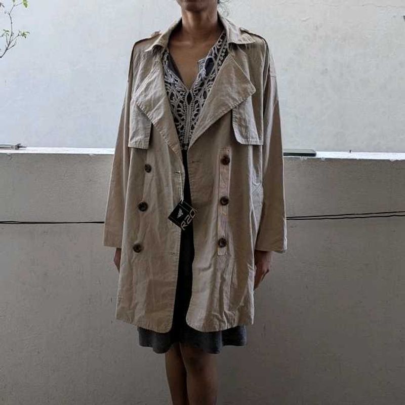 Long Double Breasted Trench Coat