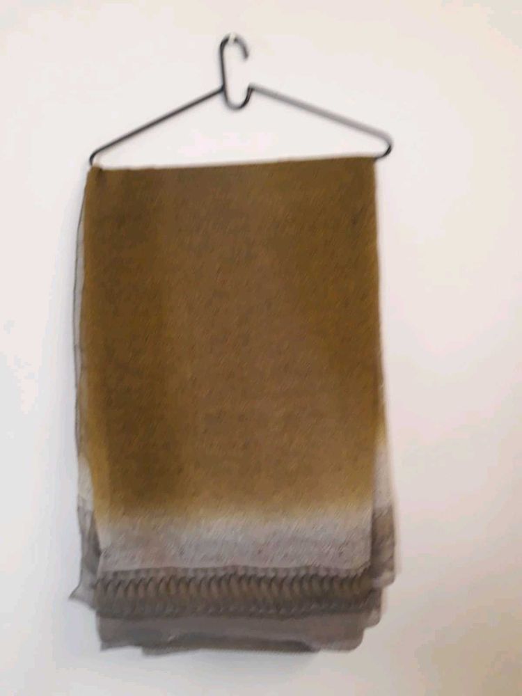 Brown Lightweight Georgette Saree For Daily Use