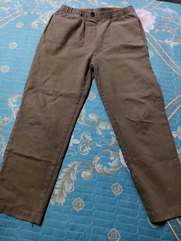 Boys Brown Casual Pants