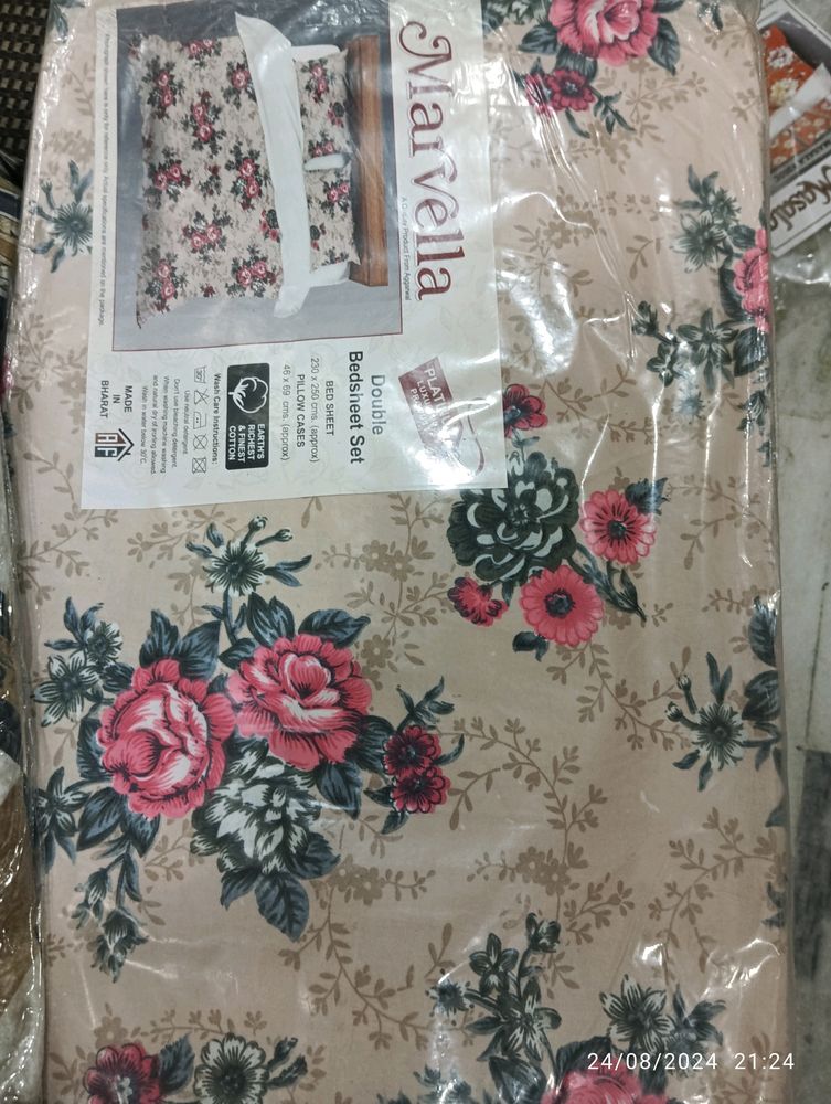 Combo Double bed Sheet With Pillow Cover