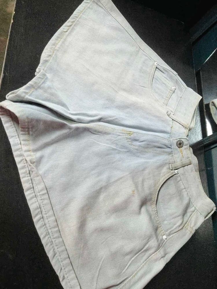 Light Wash Denim Shorts