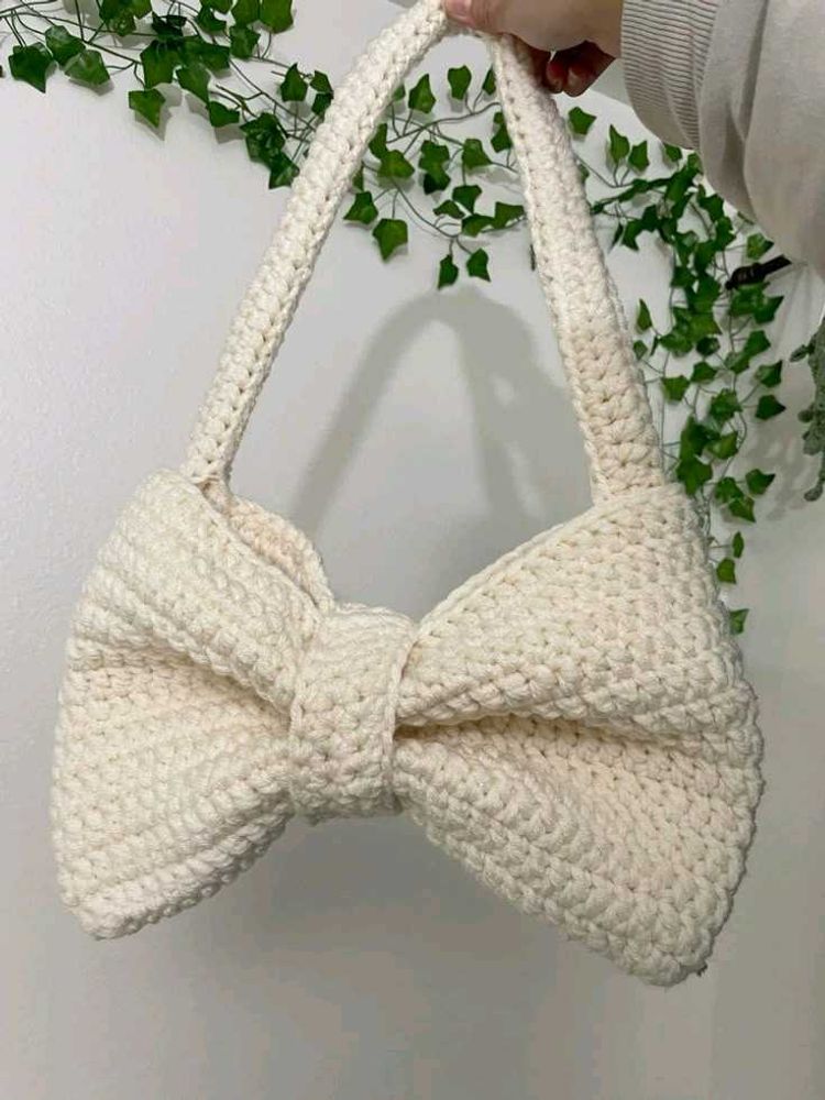 cute crochet bow bag 🎀