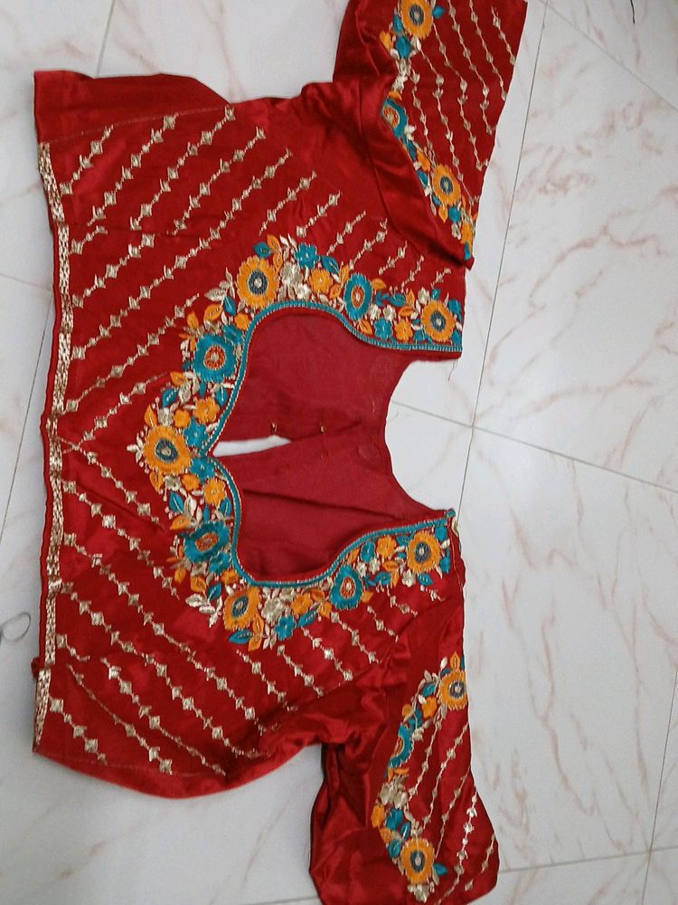 Computer Work Red Blouse FullWork