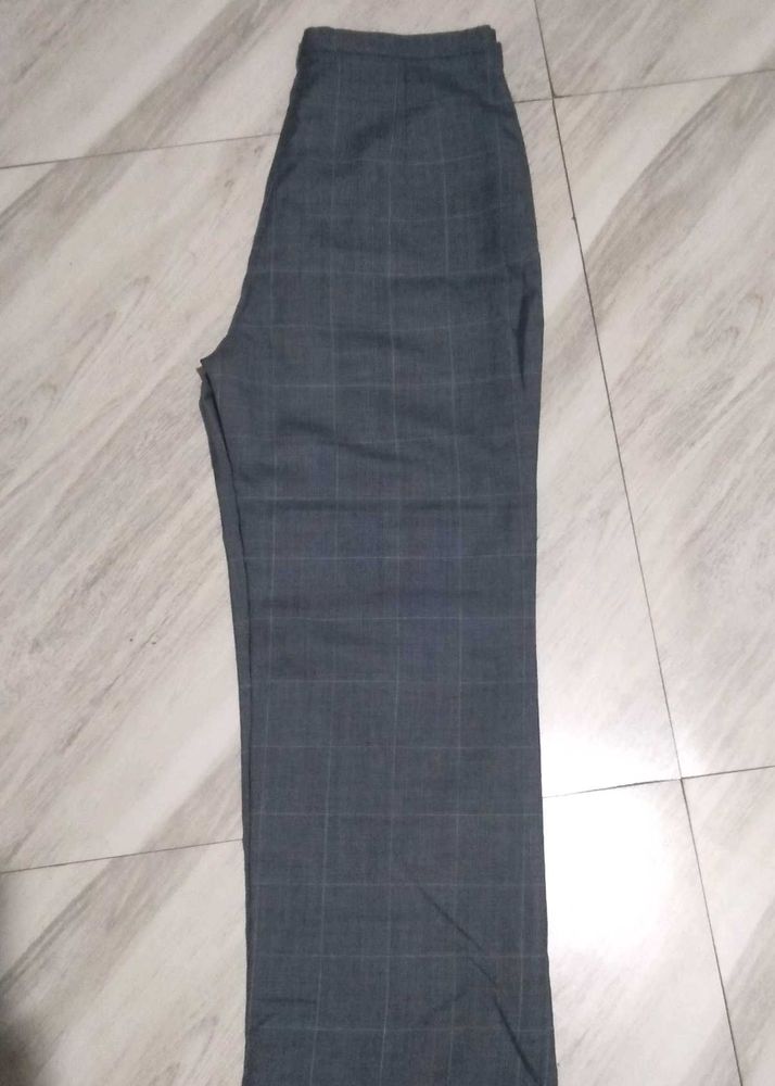 Gray Plaid Trousers