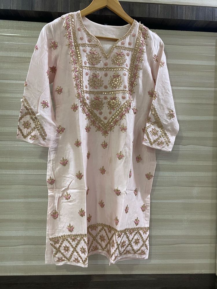baby pink color sharara set