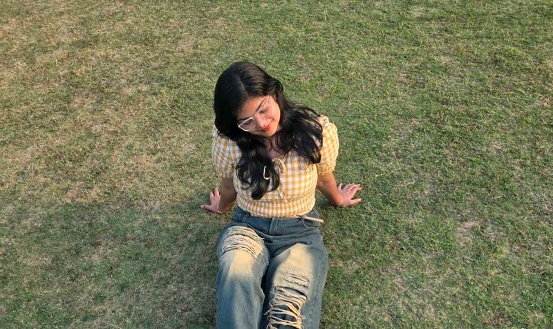 Cute Yellow Checkered Top