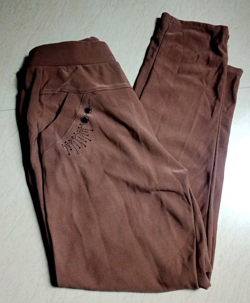 Brown Casual Pants