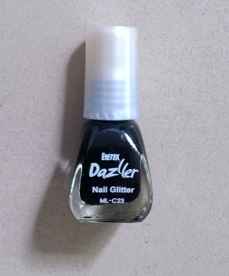 Eyetex Dazller Nail Polish Glitter Black
