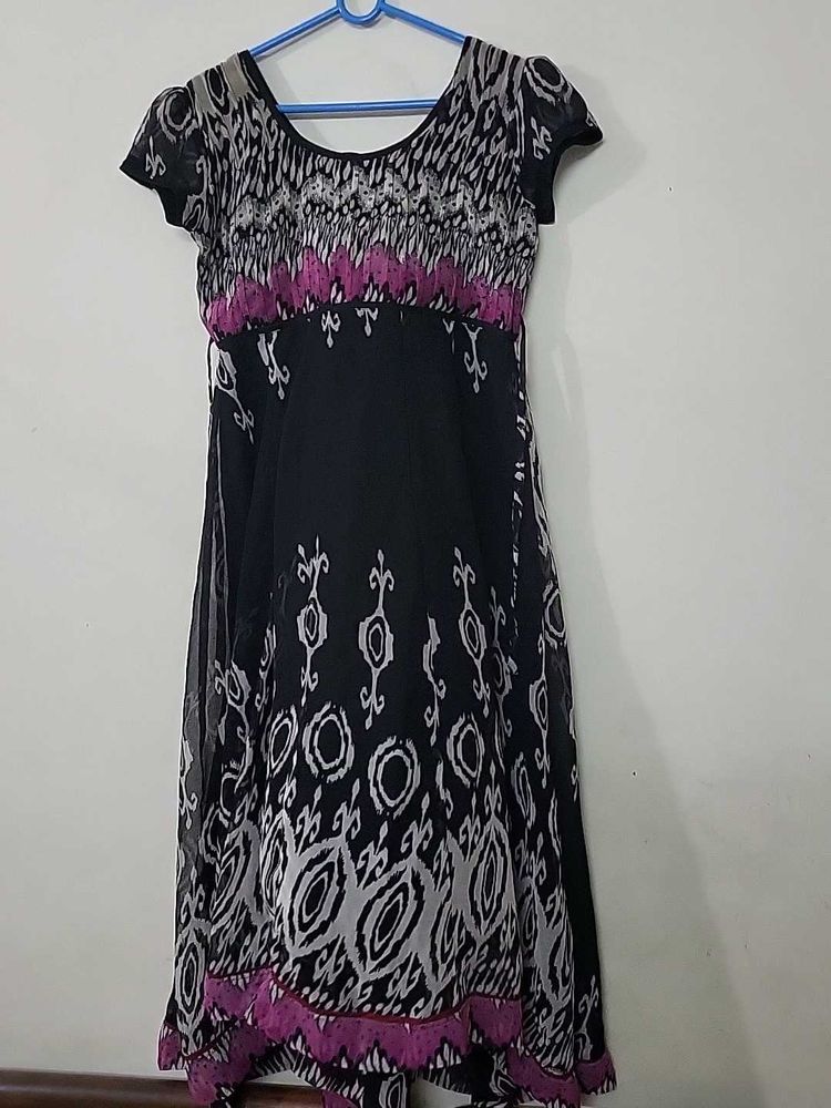 Patterned Midi Dress