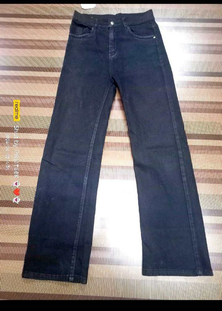 Dark Black Denim Jeans