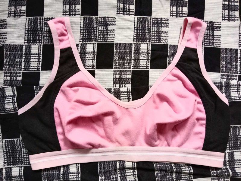 Pink &amp; Black Sport Bra 32 Size