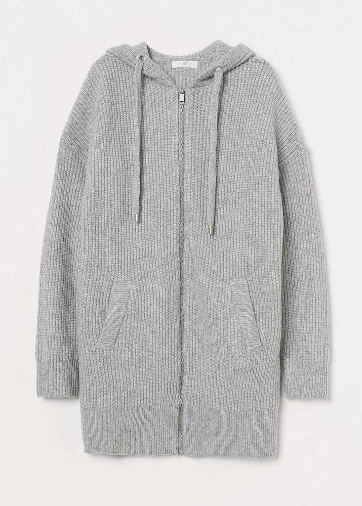 H&amp;m Knit Zip-Up Hoodie