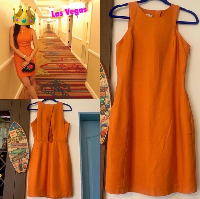 MANGO Chic Orange Mini Dress