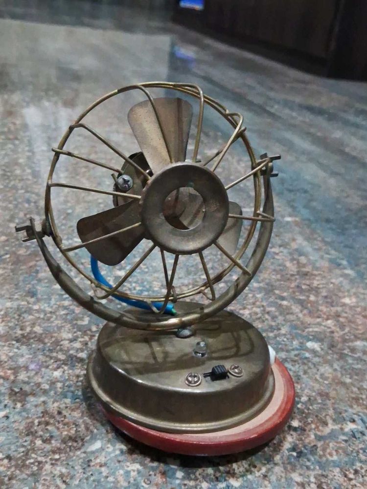 Vintage Brass Desk Fan