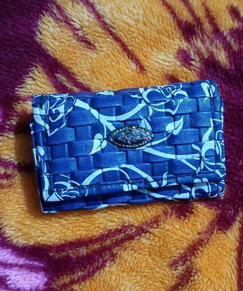 Blue Floral Wallet