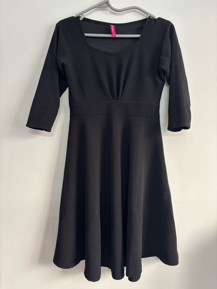 Sheetal Associates Women Fit And Flare Black Dress