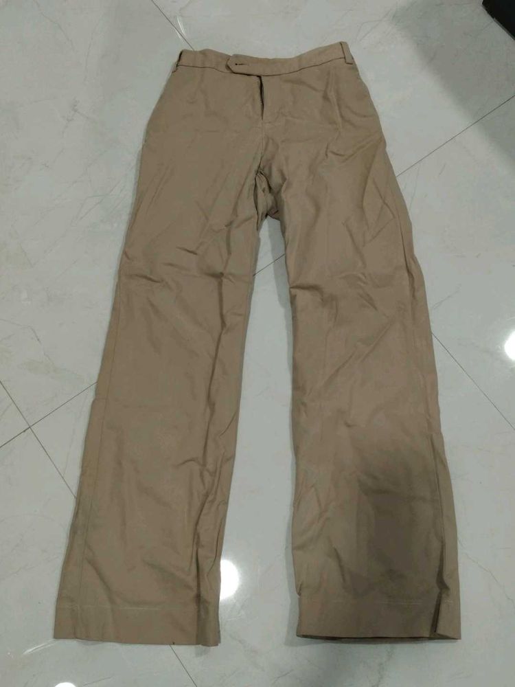 Tan Wide Leg Trousers