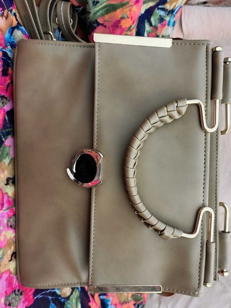 Elegant Clutch with Unique Handle