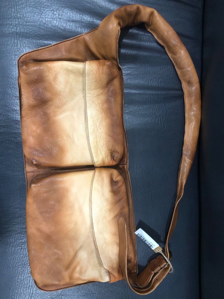 Leather Sling Bag With 2 Compartments