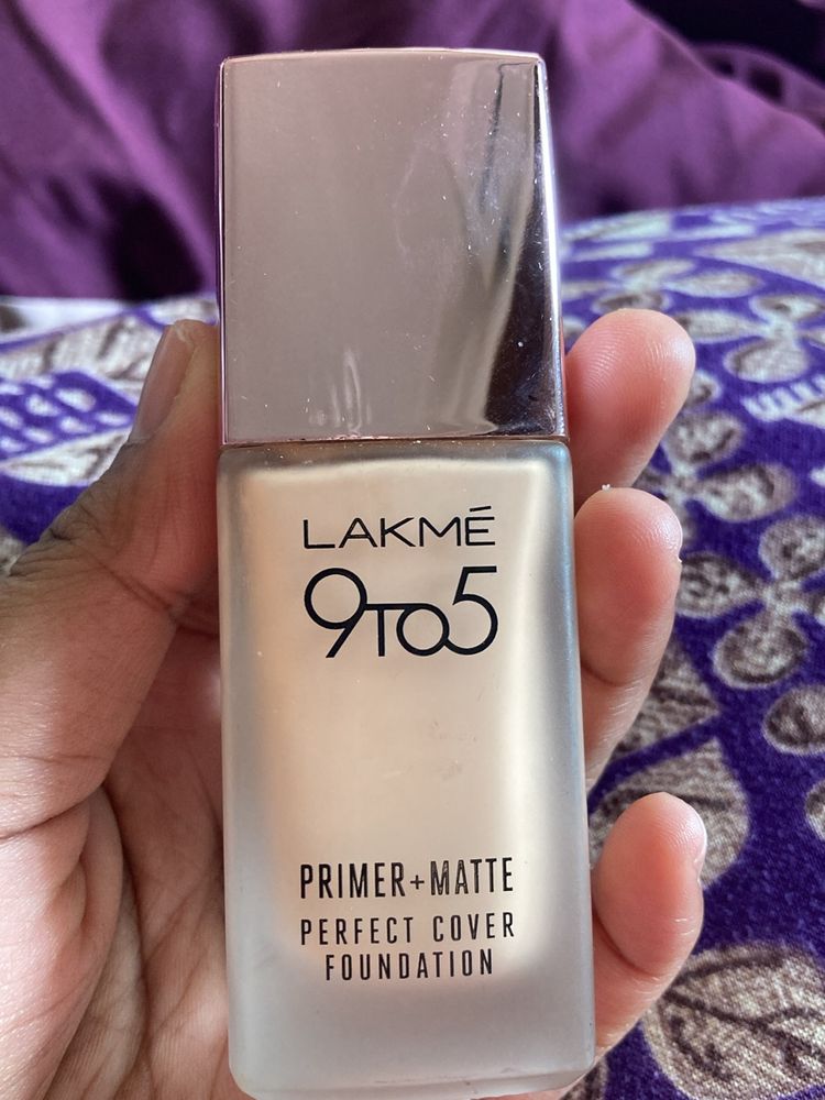 LAKME 9to 5 PRIMER + Matte foundation- Cool Rose