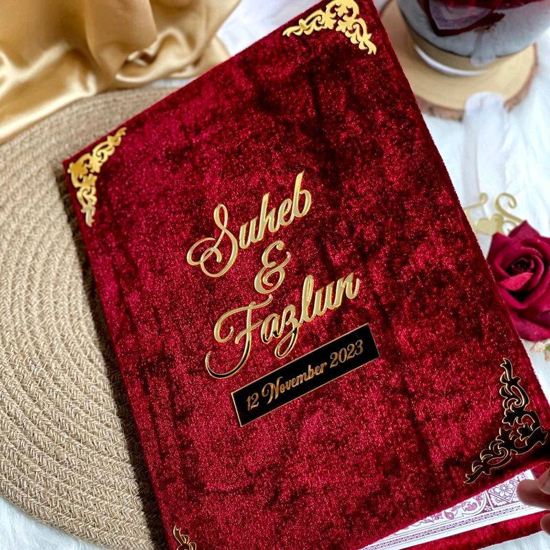 Elegant Velvet Nikahnama