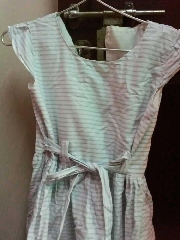 Striped Sundress with Tie Back