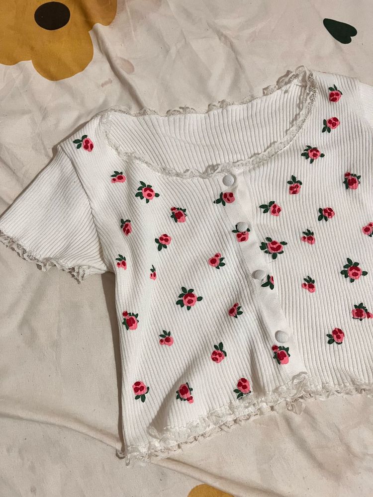 Floral Button-Up Top