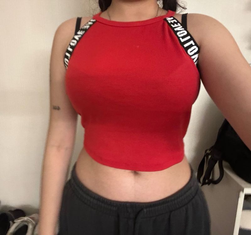 Shein- Red racer tank top