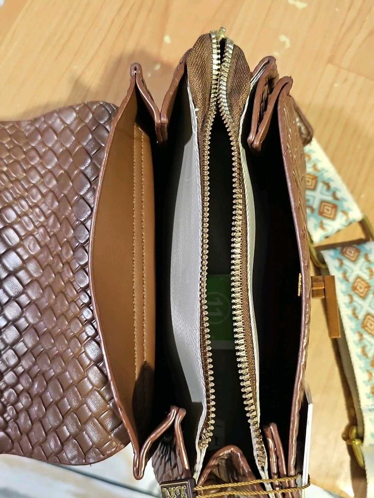 Chocolate Brown Bag With Tag