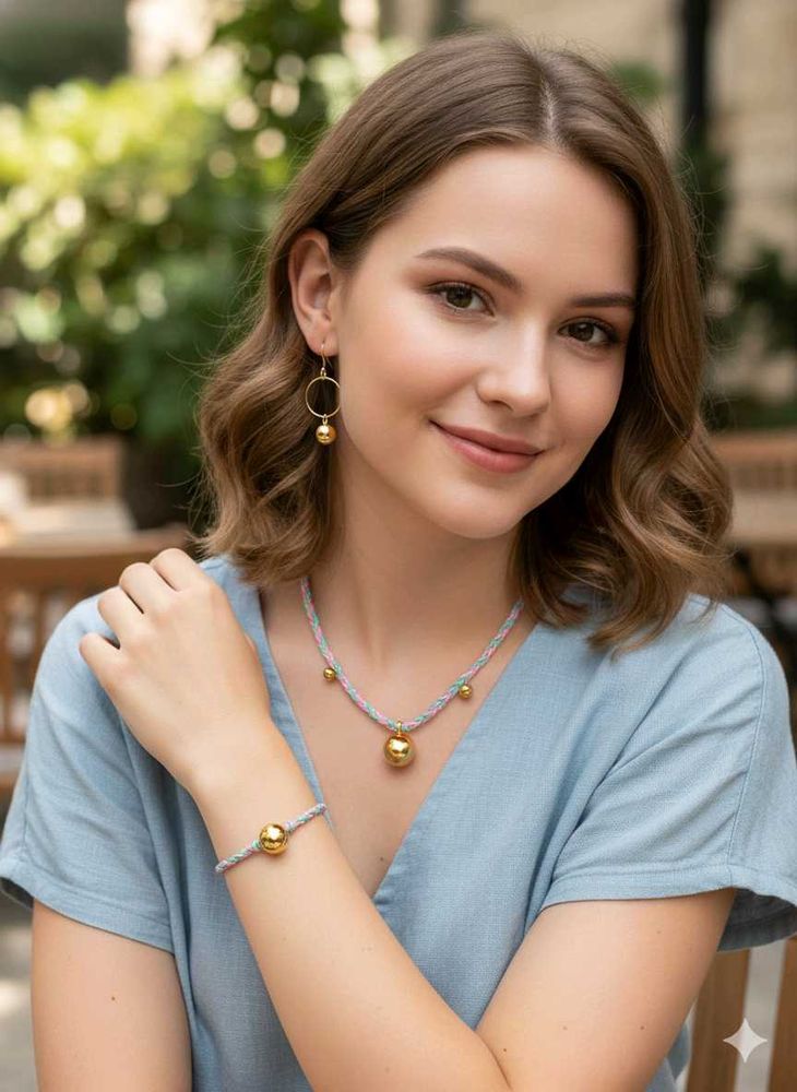 Elegant Gold Tone Jewelry Set