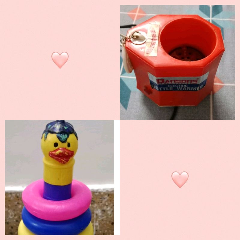 Baby 7 Ring Toy And Bottle Warmer