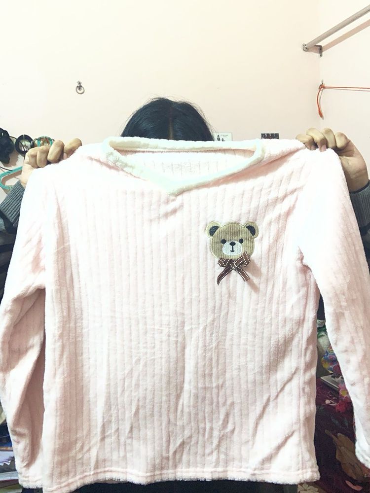 Cute Pink Long Sleeve Top