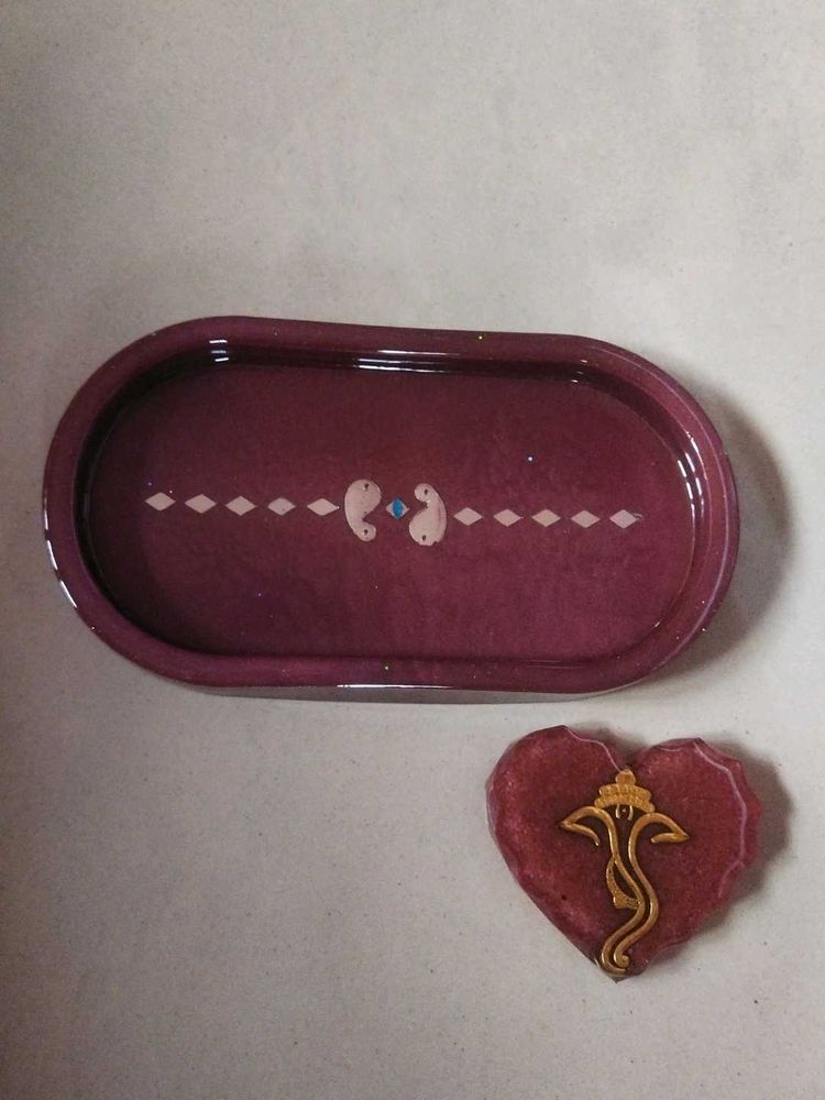 Resin Tray &amp; ❤️ Paperweight