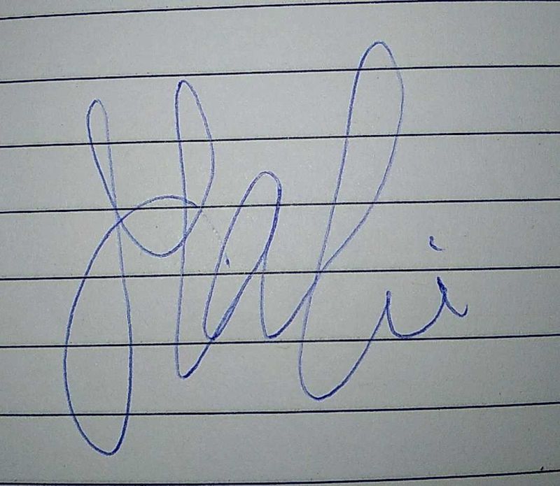 MS Dhoni Autograph