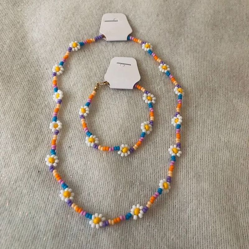 Daisy Beaded Jewelry Set