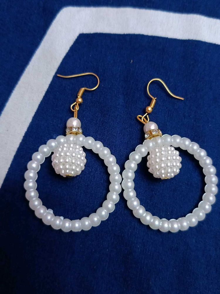 Pearl Hoop Earrings