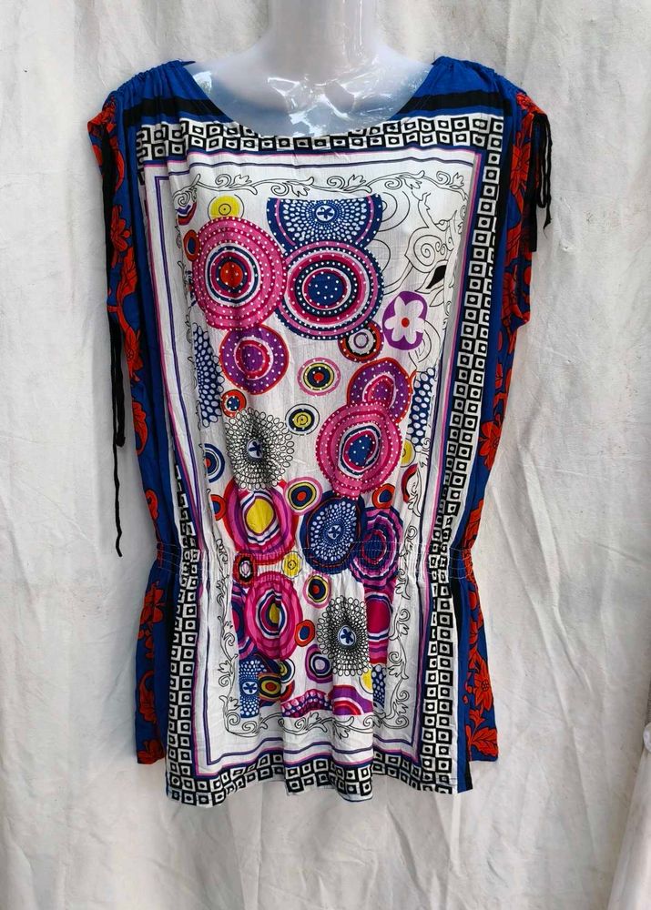 6412. Patterned Sleeveless Tunic Top