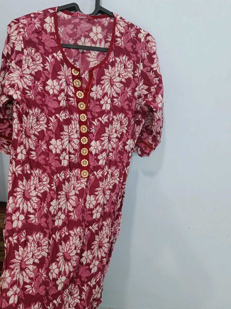 Floral Print Kurti XL