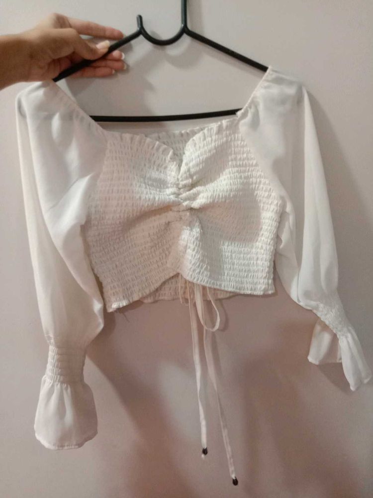 White Crop Top