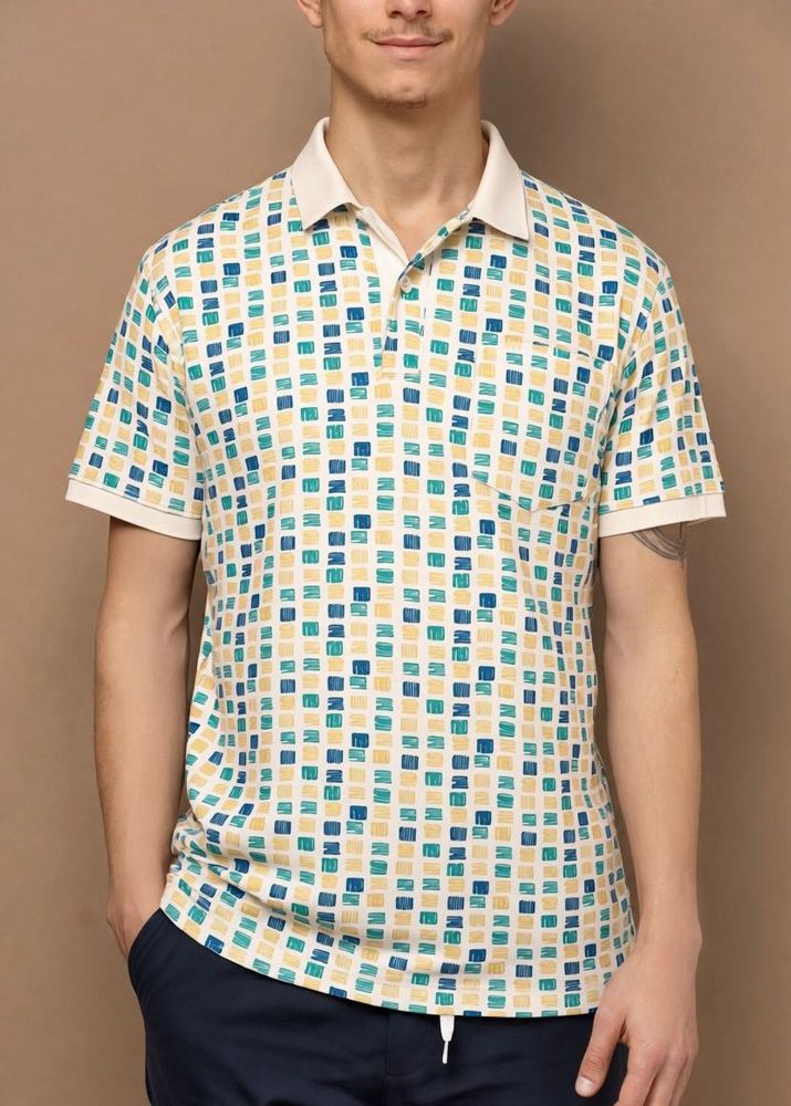 Patterned Polo Shirt