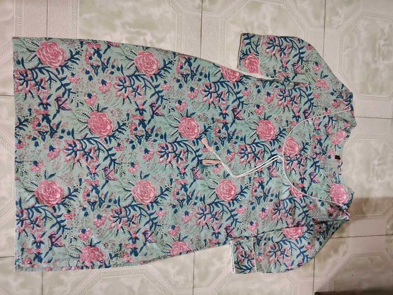Mint Green Kurta Pant Coord Set