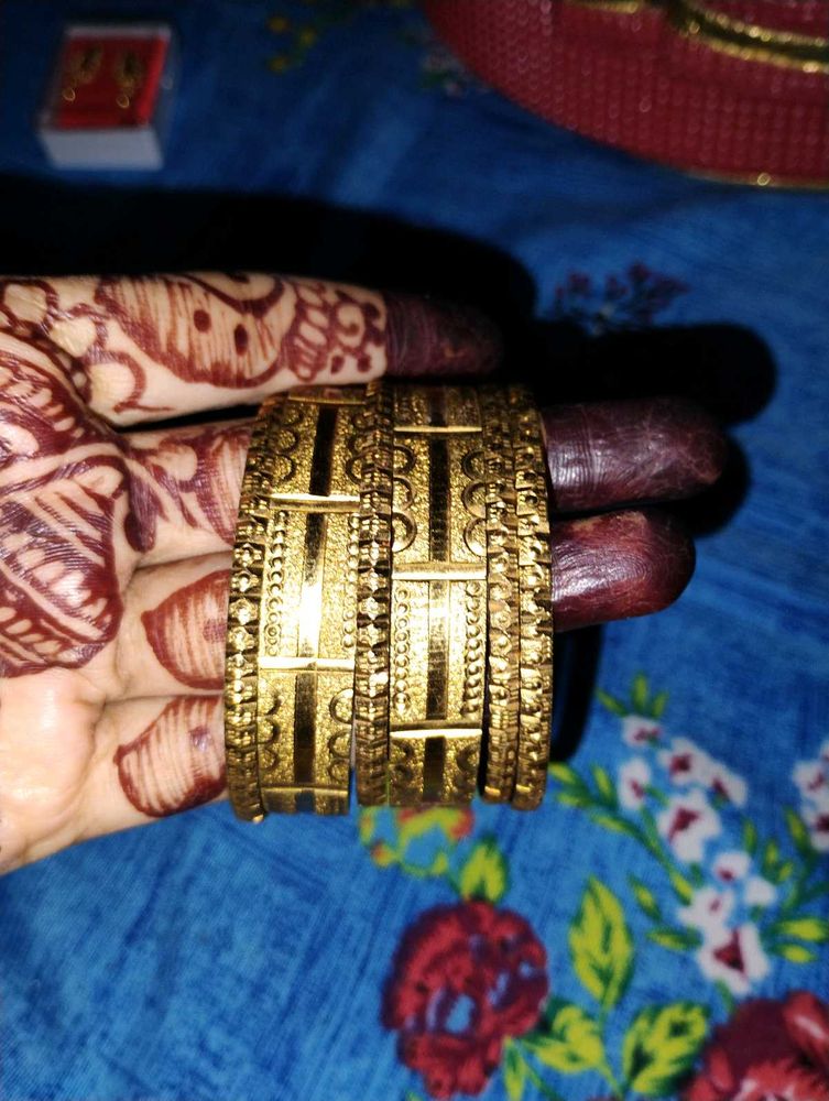 Gold Bangles (Set of 2)