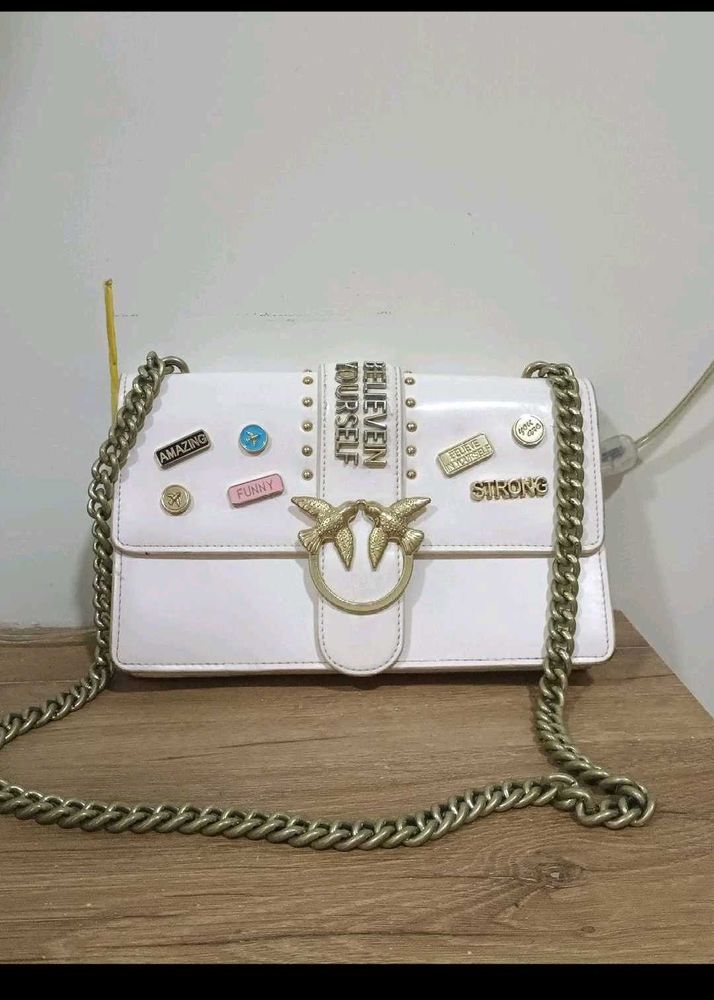 Pinko White Crossbody Bag✨