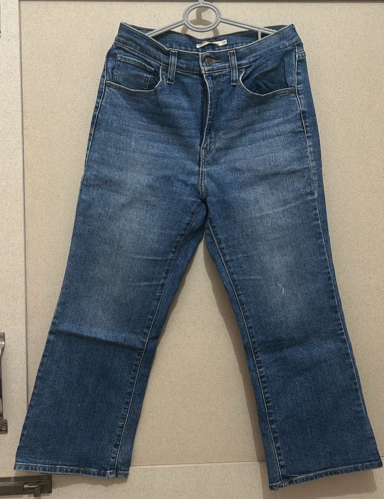 Women’s High Waisted Crop Flare Jeans