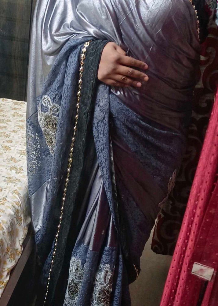 Gray Saree