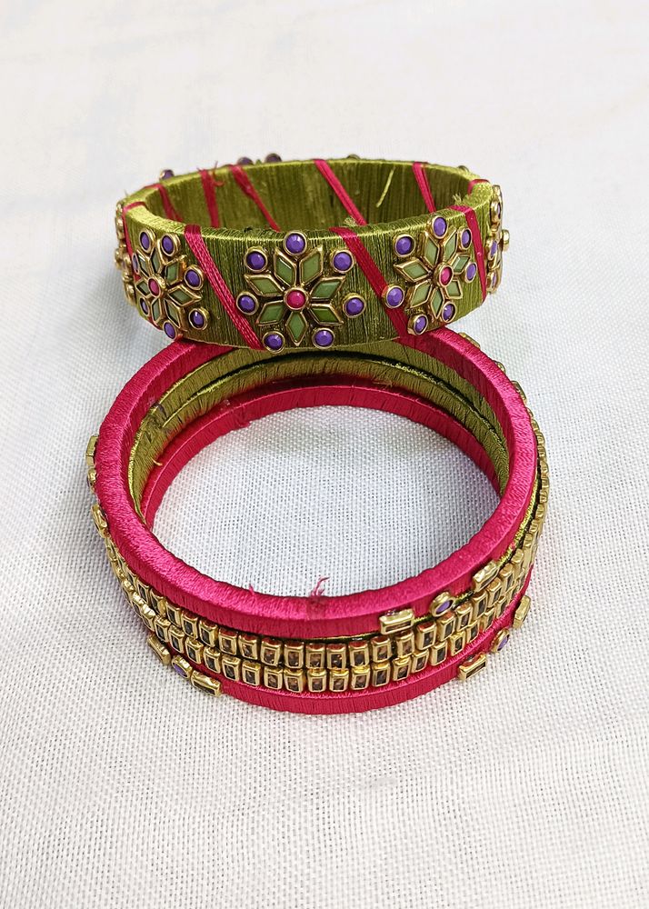 Silk thread Bangle Set