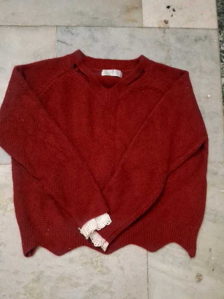 Red Knit Sweater