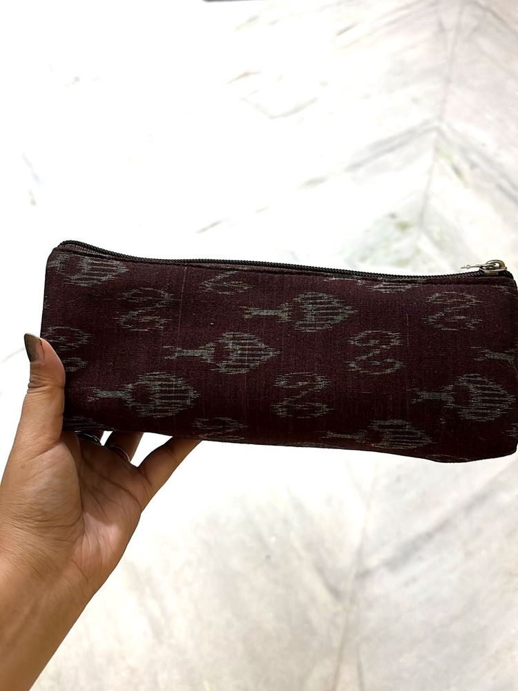 Ikkat Pouch Or Pencil Box