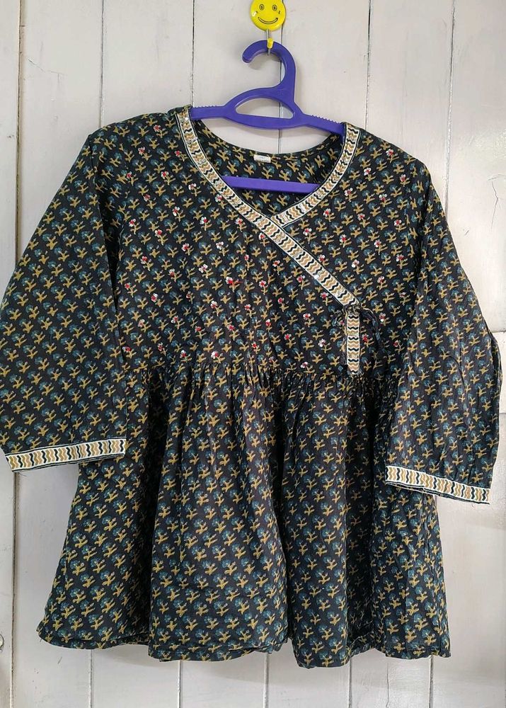 🔥Tunic rajasthani style short kurti chaniya choli